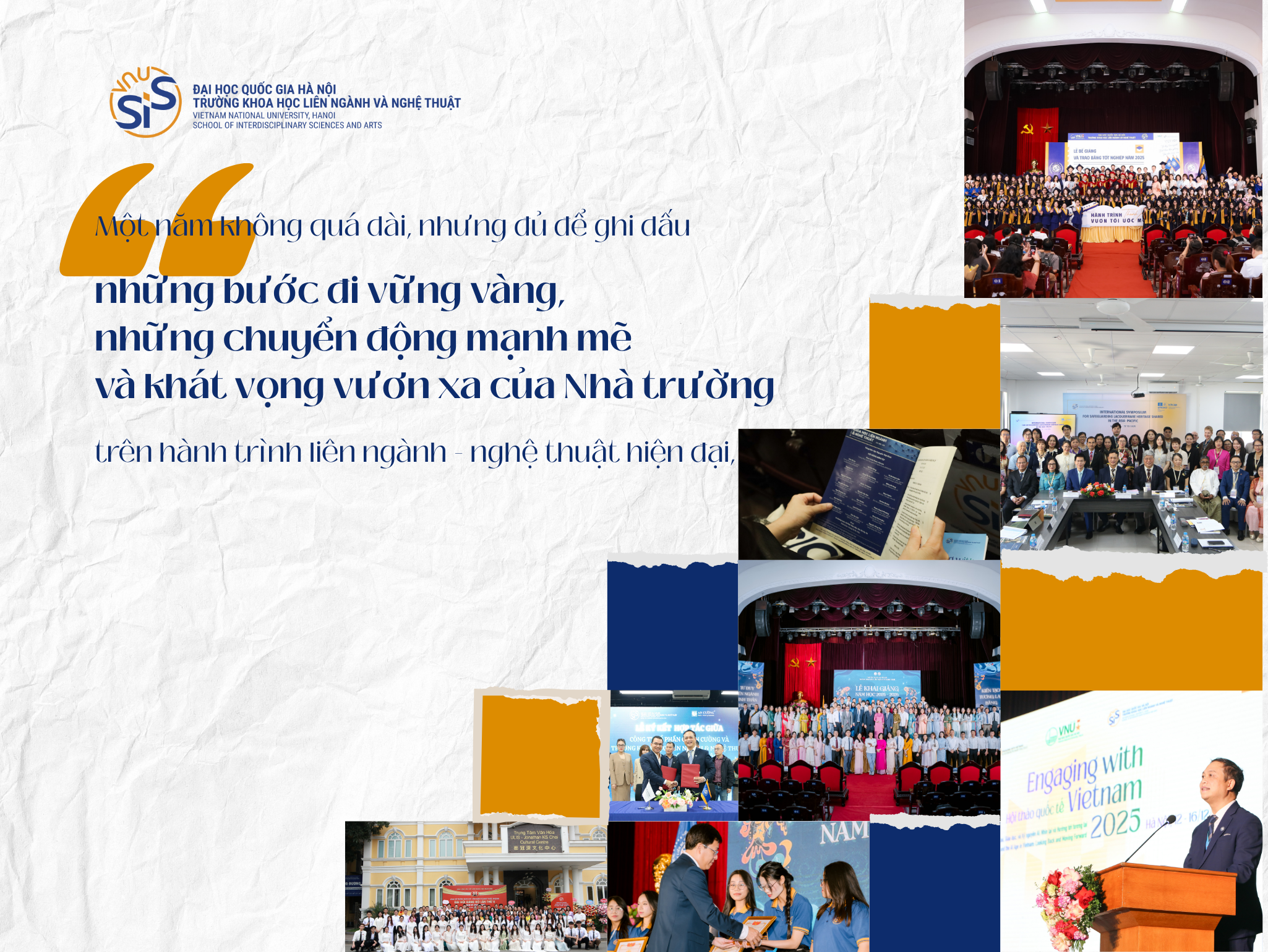 Thành tựu tiêu biểu của Trường khoa học liên ngành và Nghệ thuật năm 2025